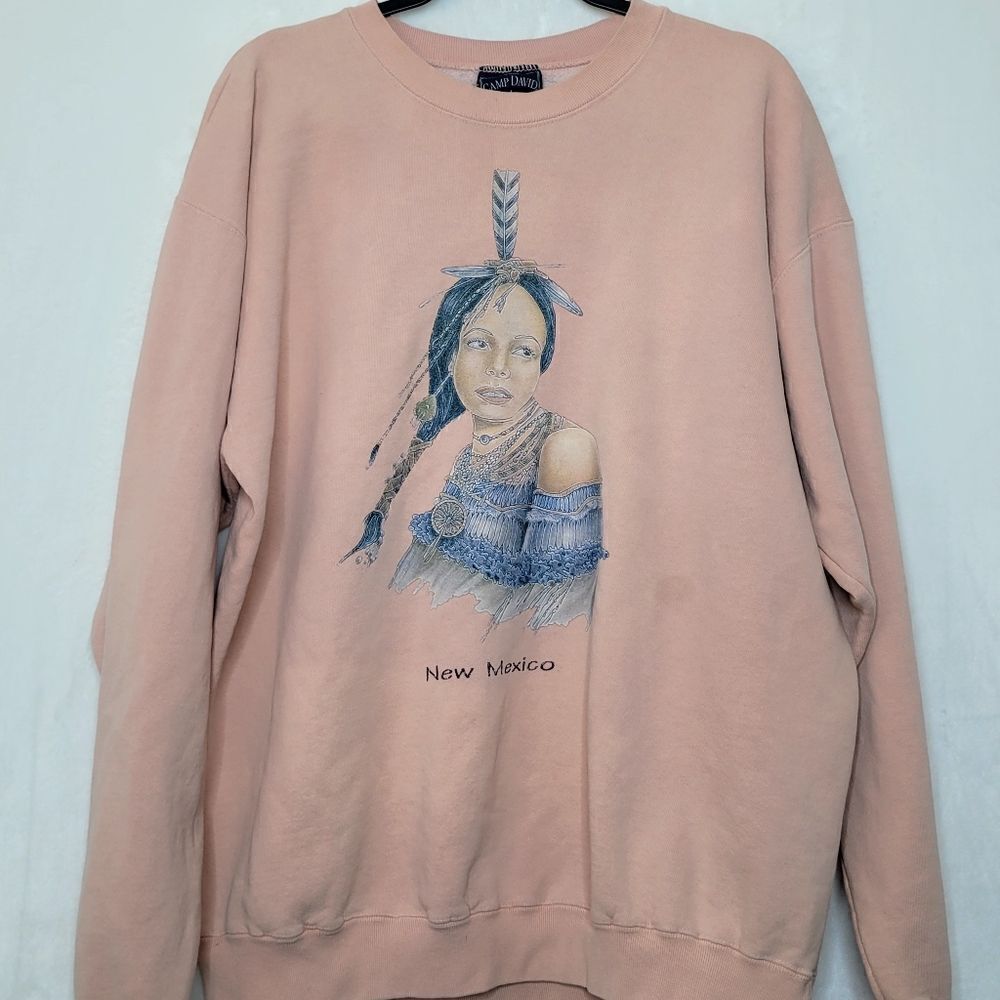 Vintage‎ Camp David New Mexico Native American Oversized Sweater Size Large
